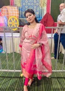 Beautiful Pink Kurta Set with Deer Print