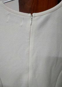 👚 SASSAFRAS Off-White Flared Casual Top