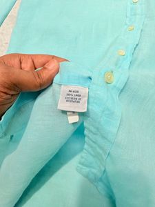 Ralph Lauren Sky Blue 100% Linen Shirt