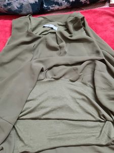 Women's Olive Green Sleeveless Top
