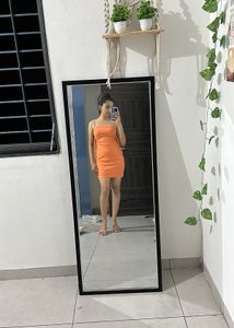 Orange Bodycon Mini Dress
