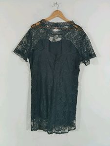 Black Lace Casual Dress (Women)
