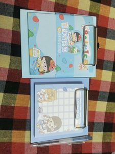 Cute Stationery Clipboards & Sticky Notes Set
