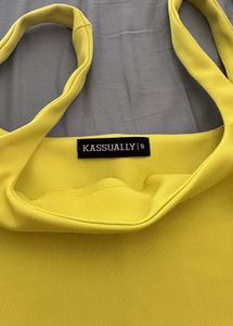 Vibrant Yellow Square Neck Tank Top