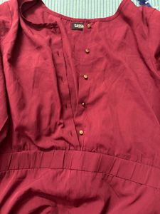 Stylish Maroon Jumpsuit