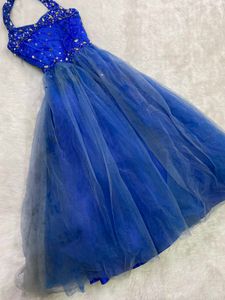 Stunning Royal Blue Embellished Ball Gown