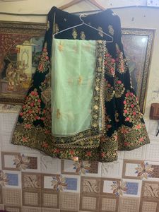 Elegant Velvet Lehenga Set