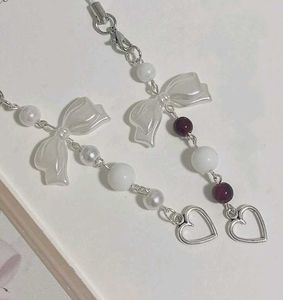 Cute Bow &amp; Heart Phone Charm