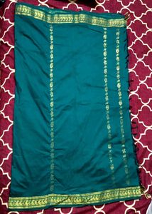 Green Silk Blend Saree