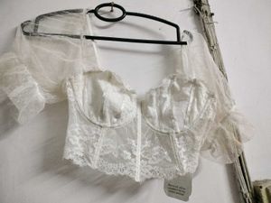 White Lace Corset Top