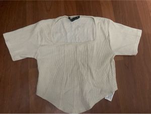 cream crop top