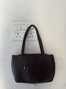 Stylish Brown Faux Leather Handbag