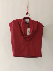 Cowl Neck Crop Top For ₹100