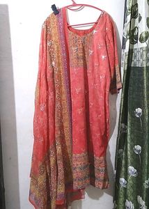 orange kurta set