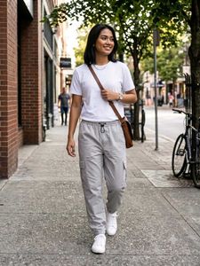 Stylish Grey Cargo Trousers