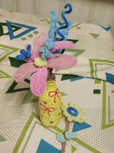 Handmade Pipe Cleaner Flower Vase