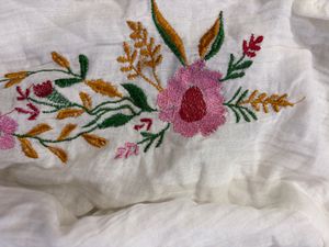 Embroidered White Kurta