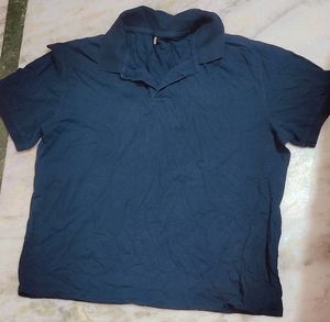 Navy Blue Color T-Shirt For Men