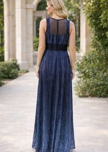 Elegant Navy Blue Maxi Dress