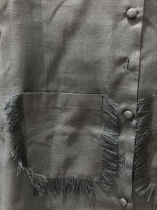 Stylish Denim-Look Dress with Fringes