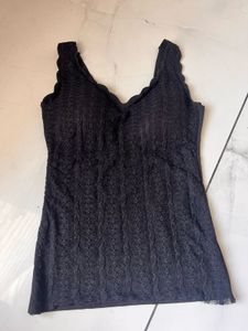 Black Lace Padded Cami Top