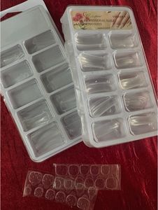 Transparent Artificial Nails With Sticking Glue