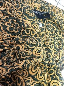 Elegant One-Shoulder Brocade Dress