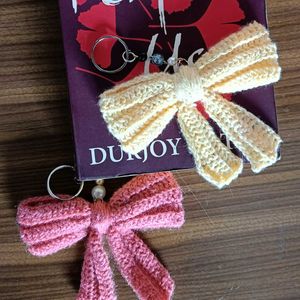 Crochet Bow Keychain