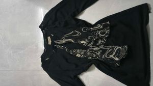 Black Pure Winter Wear  with silk ribbon