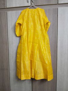 Vibrant Yellow Embroidered Kurta 3 PC set
