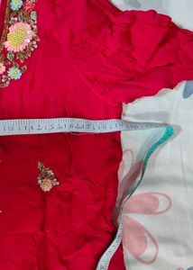 Vibrant Pink Embroidered Kurta