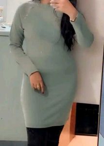 Light Blue Long Sleeve Dress
