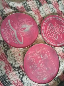 Set of 3 Decorative Round Art Pieces