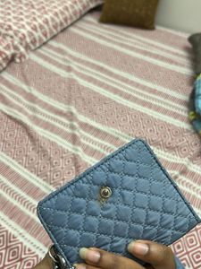 Quilted Blue Backpack
