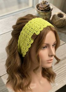 Crocheted Lime Green Headband