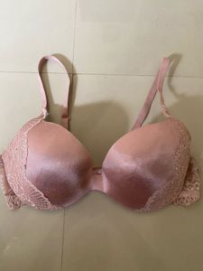 Padded Lace Trim Bra