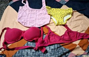 2 Bra,1 Panty & innerwear set