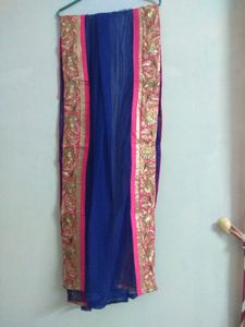 Pink And Blue Beatiful Long Dress For Women