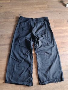 Black Wide Leg Cropped Pants