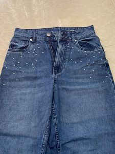 Sparkling Wide-Leg Jeans