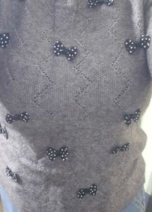 new Gray Bow Sweater