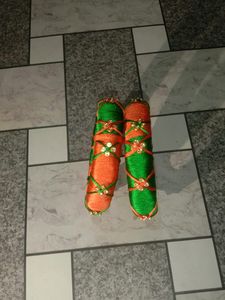 Bangles Green And Orange Colour
