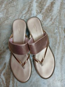 Rose Gold Flat Sandals