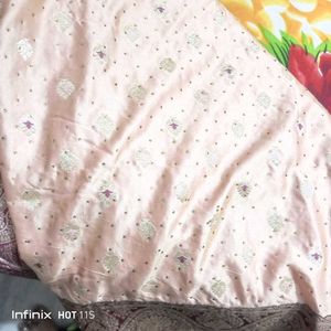 Elegant Tanu Silk Saree - Peach &amp; Purple