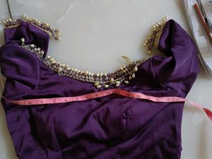 Elegant Purple &amp; Golden Saree
