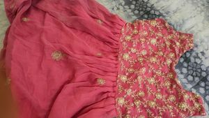 Beautiful Pink Kurta Set with Gold Embroidery