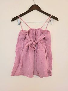 Strappy Embroidered Top