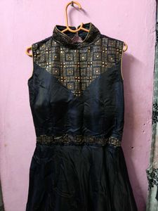 Elegant Black Embellished Gown