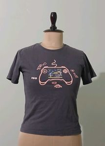Grey Game Controller Graphic Tee