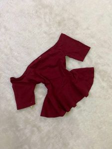 Chic Off-Shoulder Peplum Top